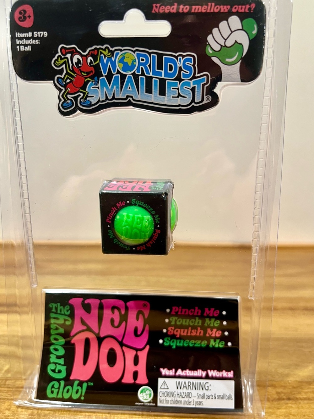 🔥World's Smallest NeeDoh-Groovy Glob in Green💚Rare!